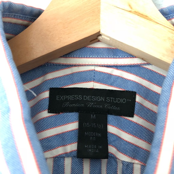 ☀️Express Design Studio Pinstriped Button Up Top - Picture 3 of 5